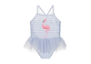 Girls Purple Flamingo Swimsuit