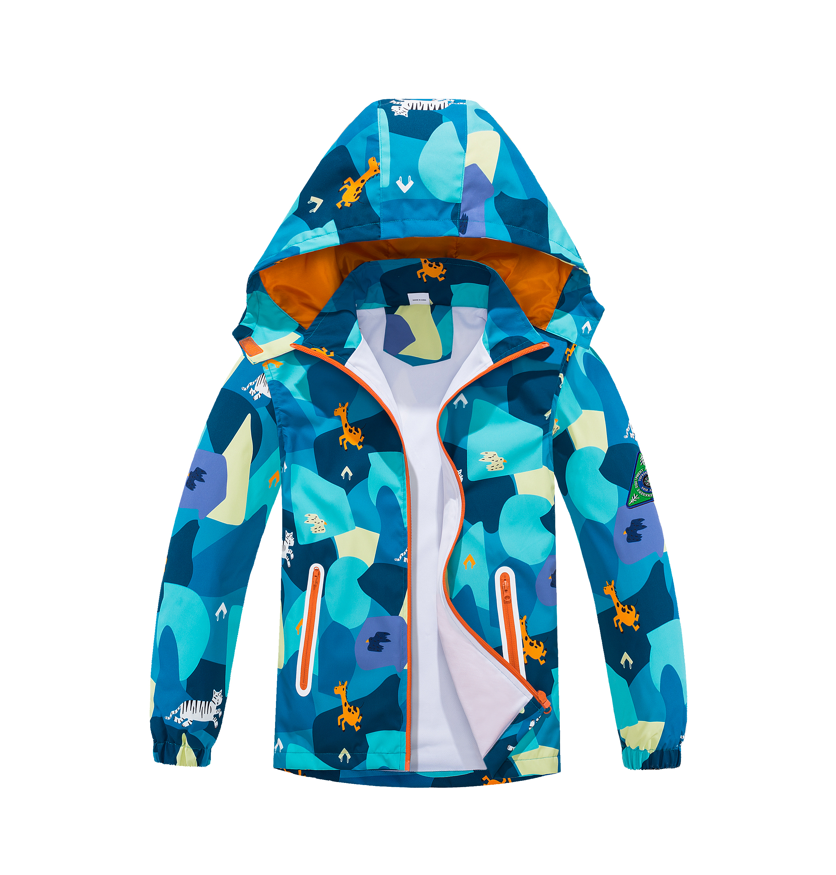 Random Print With Zipper Waterproof Boys Windbreaker Jackets