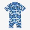 Boys Blue Sharks Sun Suit (UPF50+)