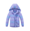 Girls Camouflage Rain Waterproof Jacket With Detachable Hood