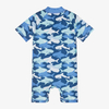 Boys Blue Sharks Sun Suit (UPF50+)